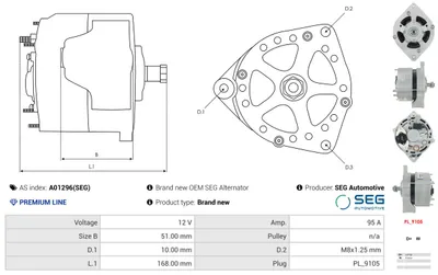Alternador AS-PL A01296(SEG)