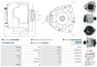 Alternador AS-PL A01297(SEG)