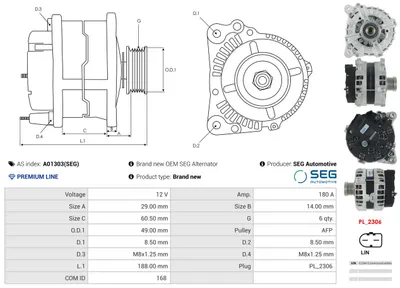 Alternador AS-PL A01303(SEG)
