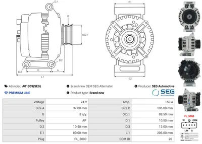 Alternador AS-PL A01309(SEG)