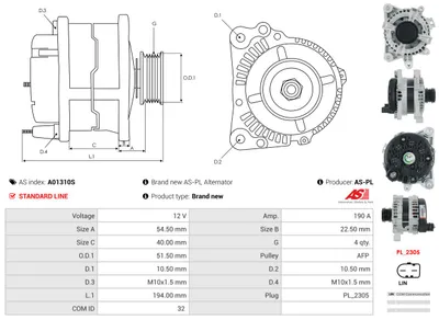 Alternador Ford Usa MUSTANG Coupe · Ford Usa MUSTANG Convertible
