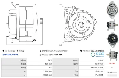 Alternador AS-PL A01311(SEG)