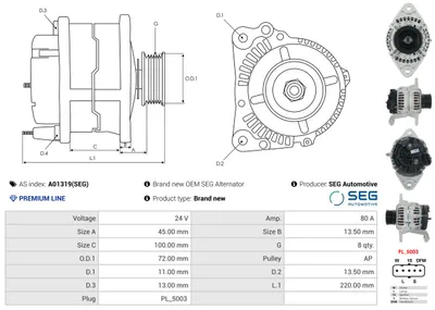 Alternador AS-PL A01319(SEG)