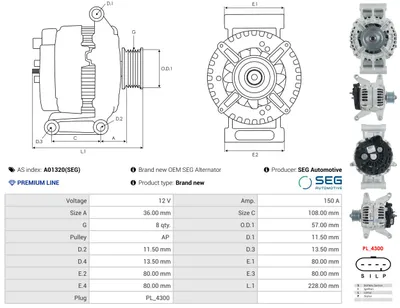 Alternador AS-PL A01320(SEG)