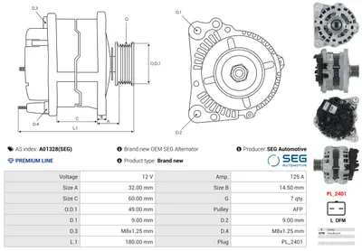 Alternador Renault MEGANE III Hatchback · Renault MEGANE III Coupe · Renault MEGANE III Grandtour