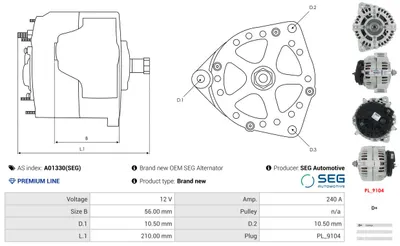 Alternador AS-PL A01330(SEG)