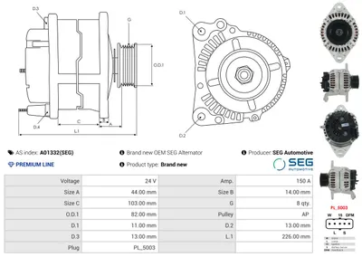 Alternador AS-PL A01332(SEG)