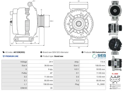 Alternador AS-PL A01338(SEG)