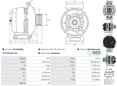 Alternador AS-PL A01347(SEG)