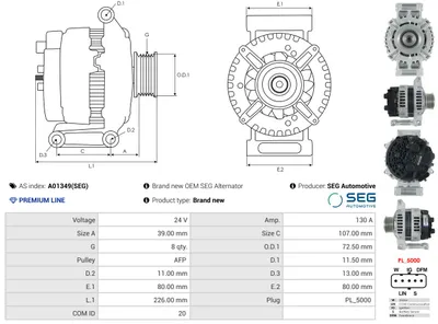 Alternador AS-PL A01349(SEG)