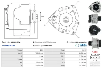 Alternador AS-PL A01351(SEG)