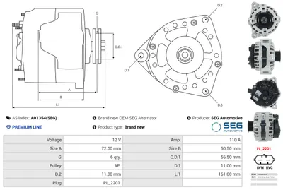 Alternador AS-PL A01354(SEG)