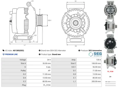 Alternador AS-PL A01369(SEG)