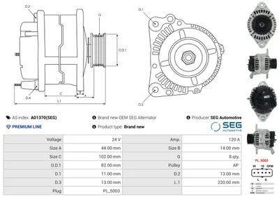 Alternador AS-PL A01370(SEG)