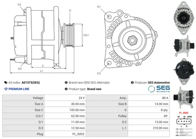 Alternador AS-PL A01373(SEG)