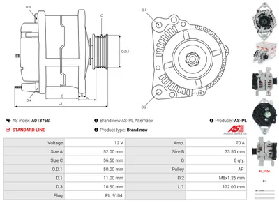 Alternador AS-PL A01376S