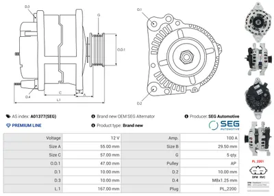 Alternador AS-PL A01377(SEG)