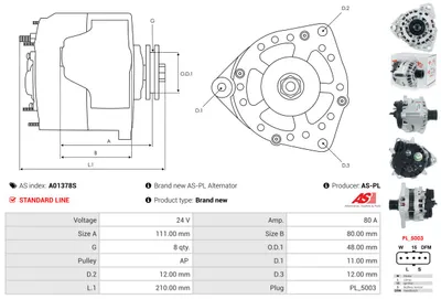 Alternador AS-PL A01378S