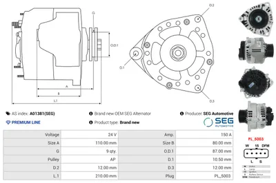 Alternador AS-PL A01381(SEG)