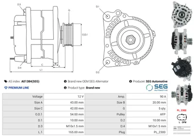 Alternador AS-PL A01384(SEG)