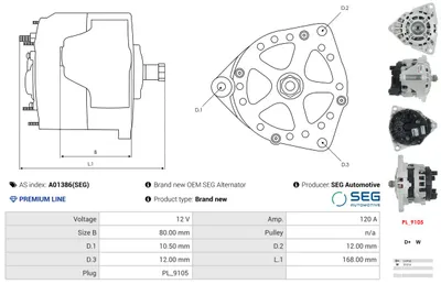 Alternador AS-PL A01386(SEG)
