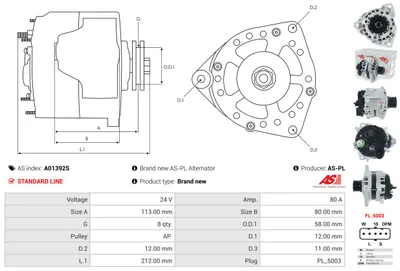 Alternador AS-PL A01392S