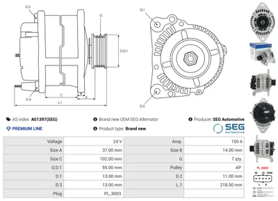 Alternador AS-PL A01397(SEG)