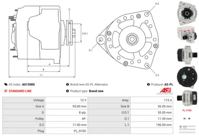 Alternador Mercedes-Benz SL · Mercedes-Benz S-CLASS · Ssangyong MUSSO