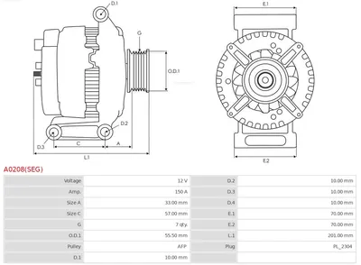 Alternador Mercedes-Benz E-CLASS · Mercedes-Benz E-CLASS T-Model · Mercedes-Benz SPRINTER 3-t Bus