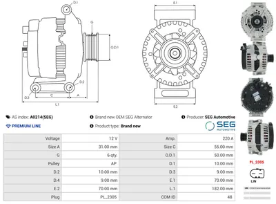 Alternador Mercedes-Benz S-CLASS · Mercedes-Benz SPRINTER 3,5-t Bus · Mercedes-Benz SPRINTER 5-t Van