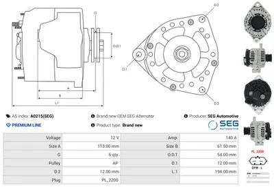 Alternador Opel VECTRA C · Opel VECTRA C GTS · Opel SIGNUM Hatchback