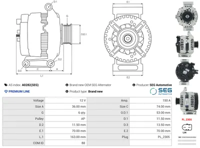 Alternador Ford GALAXY II · Ford S-MAX · Ford MONDEO IV Saloon