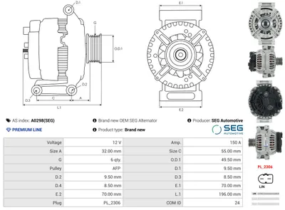 Alternador Chrysler PT CRUISER