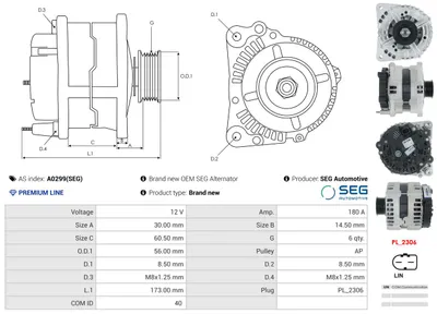Alternador Audi A6 C6 · Audi A6 C6 Avant · Audi Q7