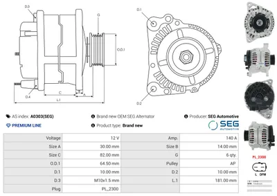Alternador Audi A4 B5 · Audi A8 D2 · Audi A6 C5