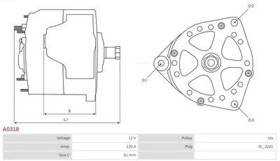 Alternador AS-PL A0318