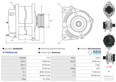 Alternador Opel ASTRA H · Opel ASTRA H Estate · Opel ZAFIRA / ZAFIRA FAMILY B