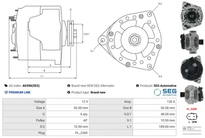 Alternador Mercedes-Benz C-CLASS T-Model · Mercedes-Benz C-CLASS · Mercedes-Benz C-CLASS Coupe