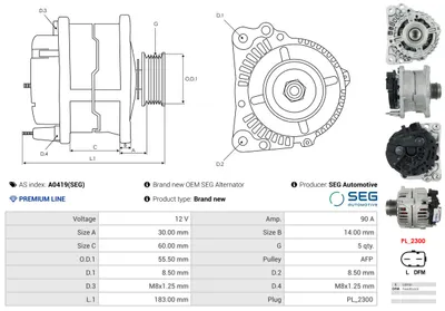 Alternador Audi A4 B5 · Audi A4 B5 Avant · Audi A4 B6