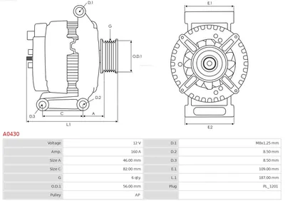 Alternador Volvo S80 I · Volvo XC90 I