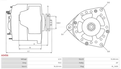 Alternador AS-PL A0456