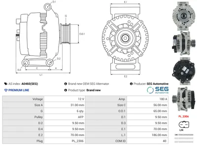 Alternador Audi A6 C6 · Audi A6 C6 Avant · Audi A6 Allroad C6