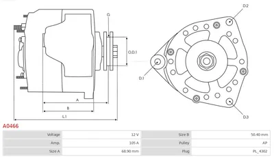 Alternador Gmc SAVANA 1500 Standard Passenger Van · Chevrolet AVALANCHE · Chevrolet SUBURBAN