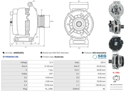 Alternador Mercedes-Benz M-CLASS · Mercedes-Benz S-CLASS · Mercedes-Benz R-CLASS