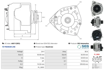 Alternador AS-PL A0511(SEG)