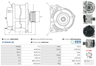 Alternador Audi A4 B6 · Audi A4 B6 Avant · Audi A3