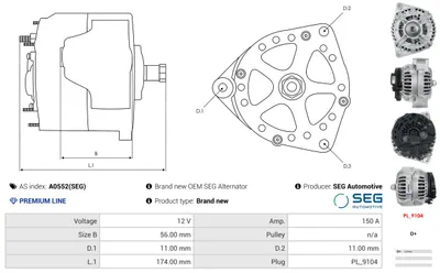 Alternador AS-PL A0552(SEG)