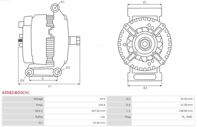 Alternador AS-PL A0582(BOSCH)