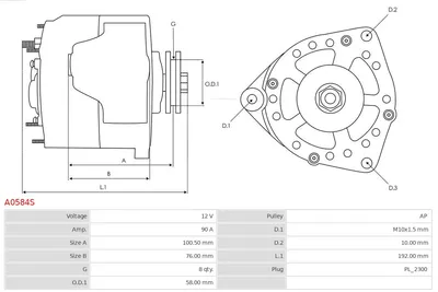 Alternador AS-PL A0584S