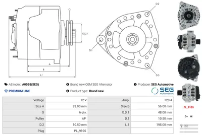 Alternador Mercedes-Benz 124 Coupe · Mercedes-Benz 124 Saloon · Mercedes-Benz 124 T-Model